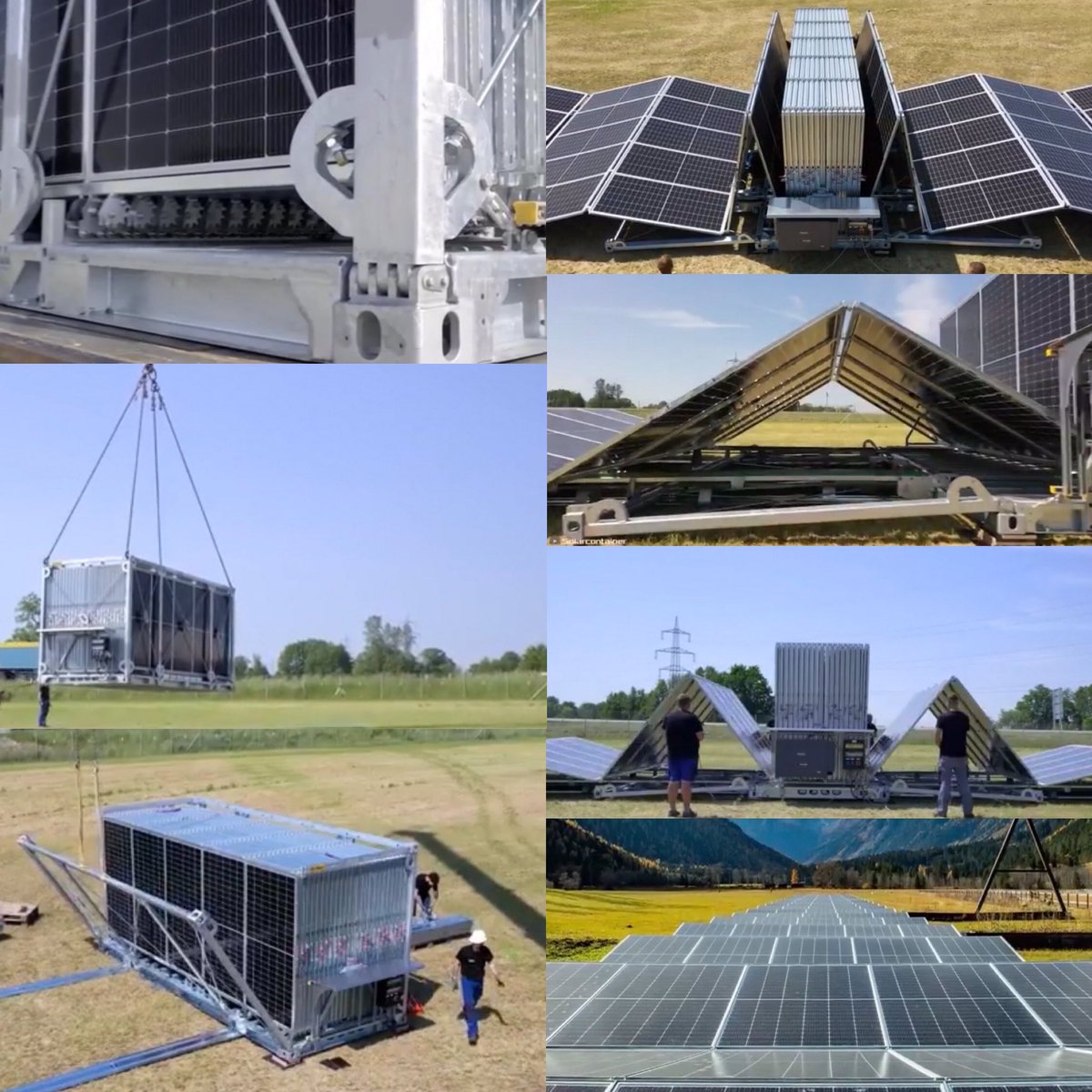BurtonPixels's tweet photo. #ObjectsOfTheDay: These are foldable, photovoltaic modules made by #SolarContainer that fit into the standard size of a typical shipping container for transport, and rapid deployment power. https://t.co/LFHOB0zQi2
