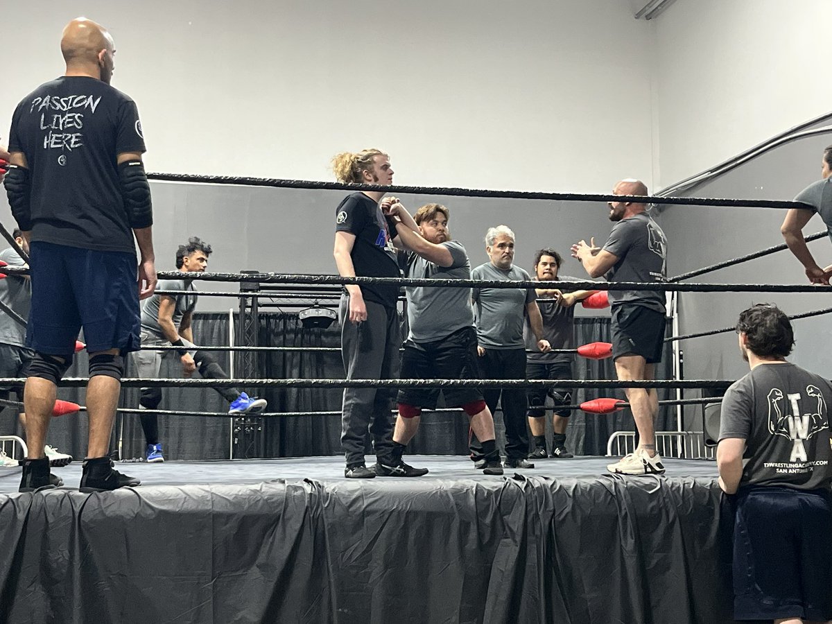 Bobby Fish (@thebobbyfish) on Twitter photo TEXAS Wrestling Academy, San Antionio, Texas. Great time teaching/ coaching and learning. “Coaching,” our industries early career talent; “learning,” by spending my time with owner, operator/ coach of TWA Rudy boy Gonzalez. Conversations with him are invaluable.
<a href="/TXProWrestling/">Rudy Boy Gonzalez</a> TEXAS Wrestling Academy, San Antionio, Texas. Great time teaching/ coaching and learning. “Coaching,” our industries early career talent; “learning,” by spending my time with owner, operator/ coach of TWA Rudy boy Gonzalez. Conversations with him are invaluable.
<a href="/TXProWrestling/">Rudy Boy Gonzalez</a>