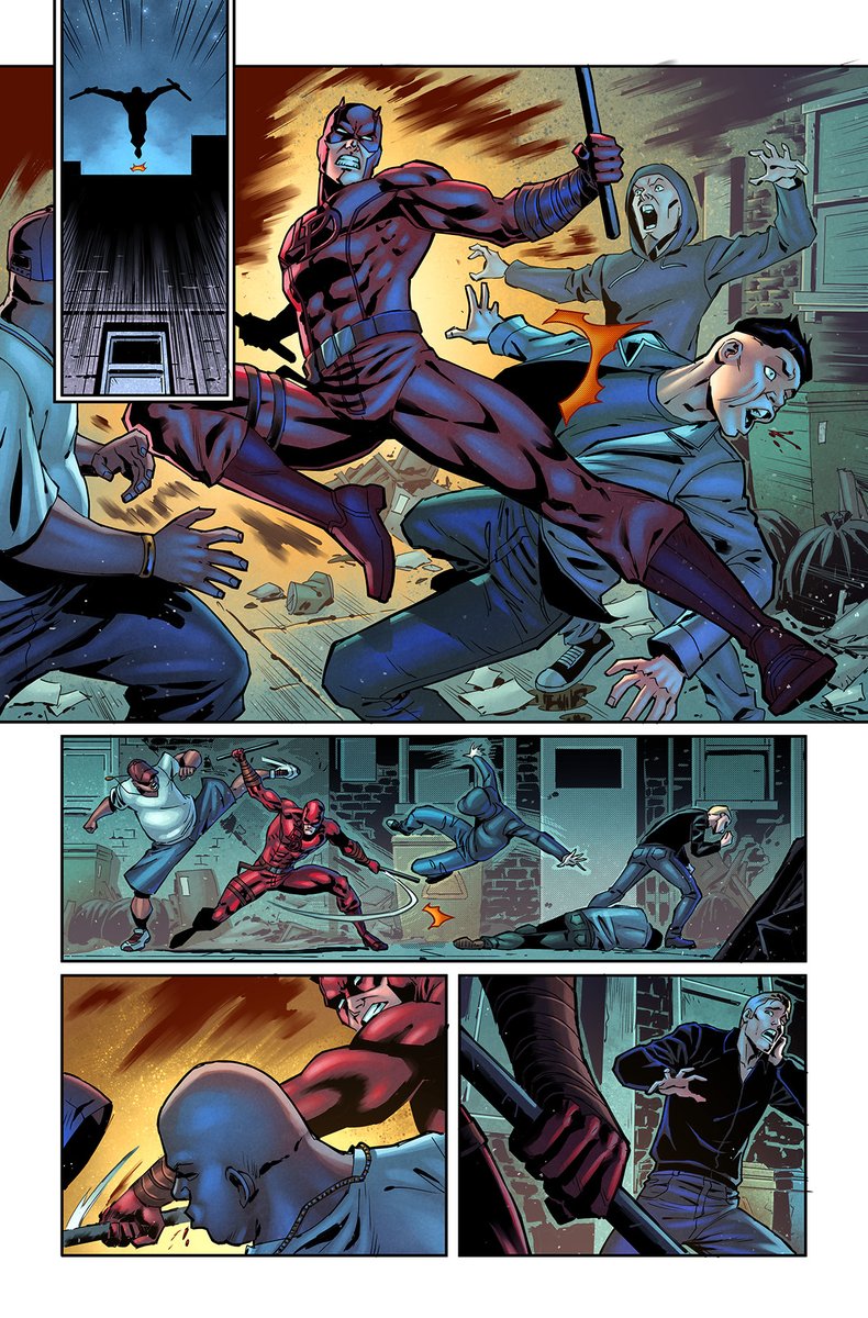 Daredevil pages - sample colors.
Original lineart by @Walter_Geovani_.

#daredevil #marvelcomics #waltergeovani #keeper #colors #comicbookccolorist