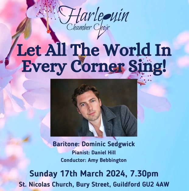 There's one week until our spring concert featuring baritone, Dominic Sedgwick. 
Tickets available: ticketsource.co.uk/harlequin-cham…

We're working hard to put the finishing touches on the music and we can't wait to share it with you.
<a href="/amybebbs1/">Amy Bebbington</a> 
@domsedgwick
