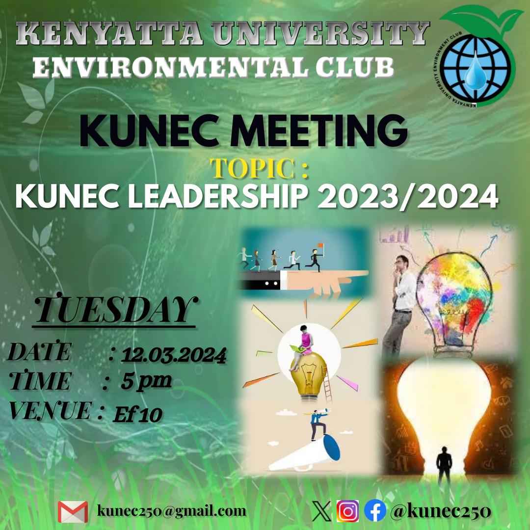 kunec250's tweet photo. Green week is successfully done. We resume on our weekly meetings focusing on our leadership for a more successful and vibrant club in kenyan tertiary institutions. 
#youthLeadership
@EnviClimateC_Ke 
@GGI_Kenya @k_iuesa 
@ivankamigwi1 
@KenyattaUni https://t.co/X2uuRLDL7G
