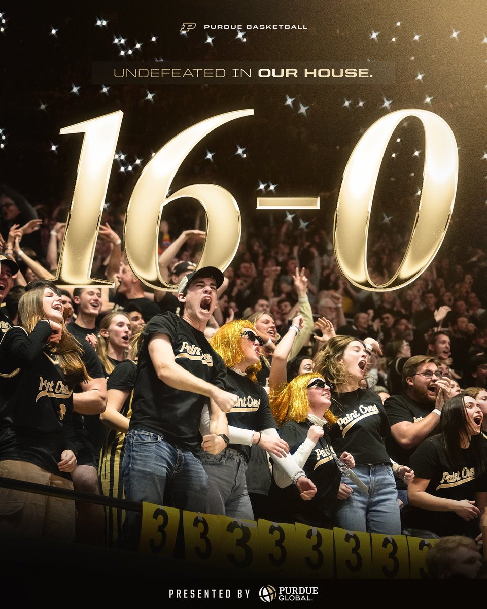 BoilerBall's tweet image. 1️⃣6️⃣-0️⃣

4th undefeated home record in Mackey Arena history.
