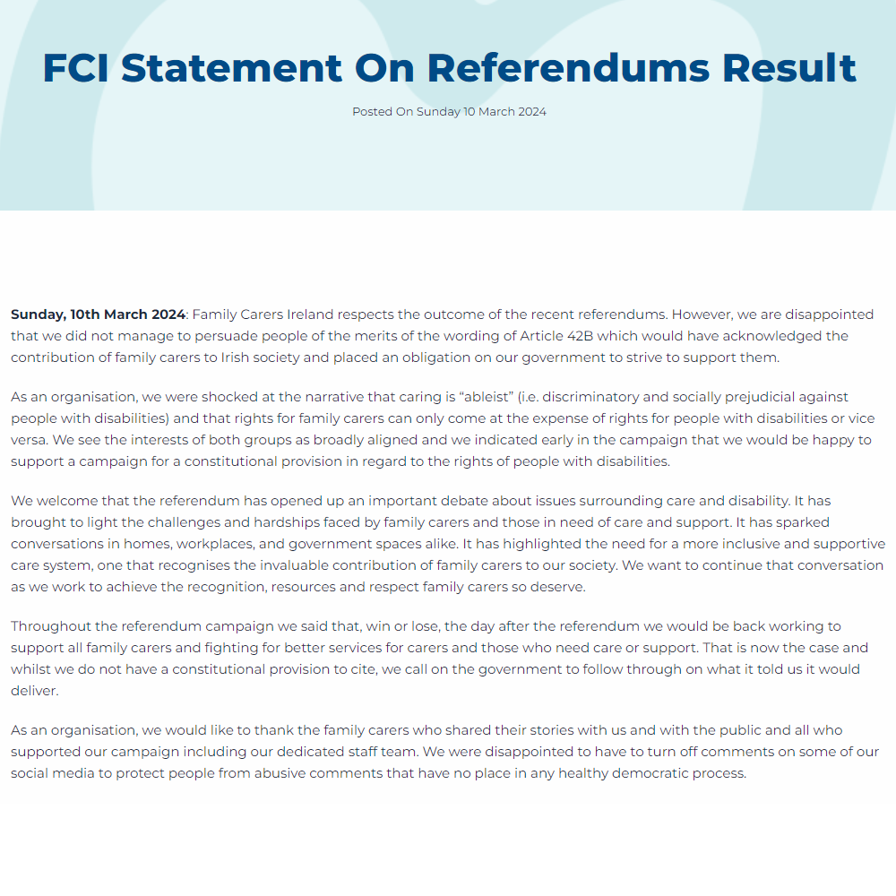 Family Carers Ireland tweet media