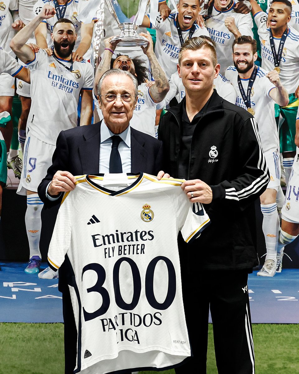 Real Madrid C.F. 🇬🇧🇺🇸 (@realmadriden) on Twitter photo 👏 <a href="/ToniKroos/">Toni Kroos</a> reaches 3️⃣0️⃣0️⃣ <a href="/LaLigaEN/">LALIGA English</a> matches with Real Madrid!
#RealFootball 👏 <a href="/ToniKroos/">Toni Kroos</a> reaches 3️⃣0️⃣0️⃣ <a href="/LaLigaEN/">LALIGA English</a> matches with Real Madrid!
#RealFootball
