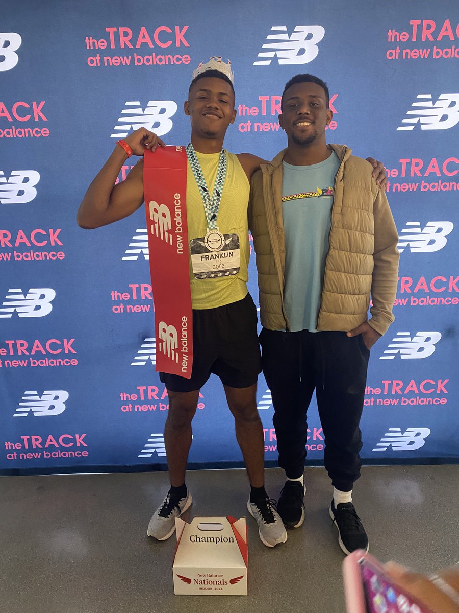 Congratulations to Bradley Franklin for being the 60m Hurdles National Champion at NEW Balance indoor!!!!!