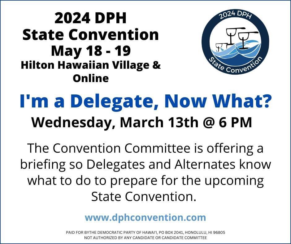 Convention Comm. is briefing Delegates & Alternates to know: Deadlines Forms that need to be filled out What to expect on: May 18 & 19 Elections & Committee work Registration is required: us06web.zoom.us/meeting/regist… #StrongerTogether #Vote2024 #VoteBlue #EducationMatters #Democrats