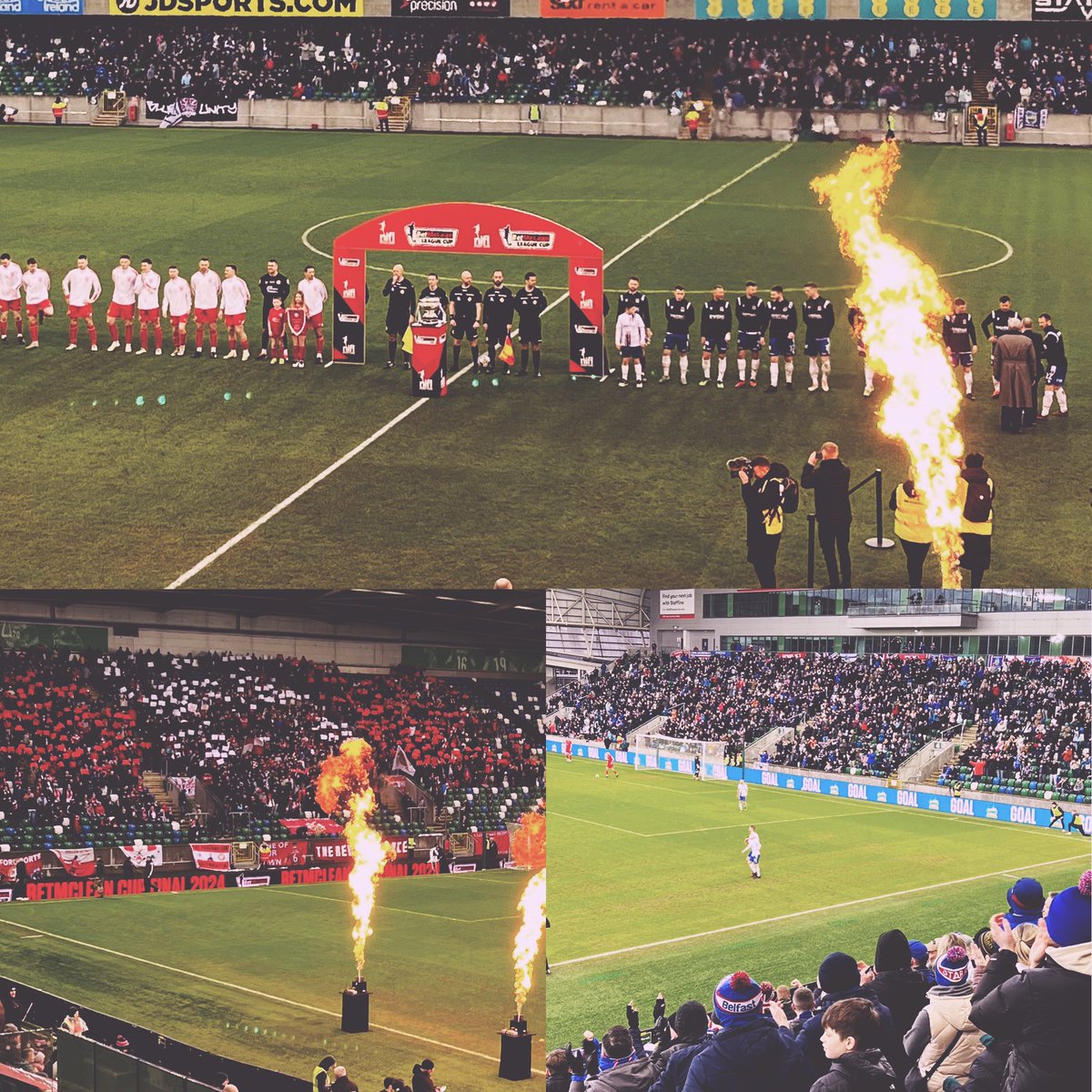 Congrats to @ncoleman28, @Gerardlawlor75 & everyone @OfficialNIFL on a brilliant 2024 #BetMcLeanCup Final👏

Great occasion with 9,000+ from @Portadownfc & @OfficialBlues at Windsor Park🏆