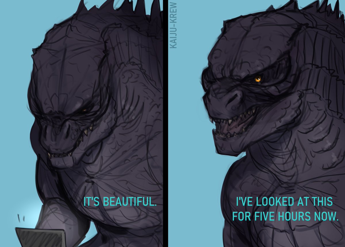 someone submitted fanart for him on tumblr... i like to think monarch would show it to him on the bigscreen #godzilla