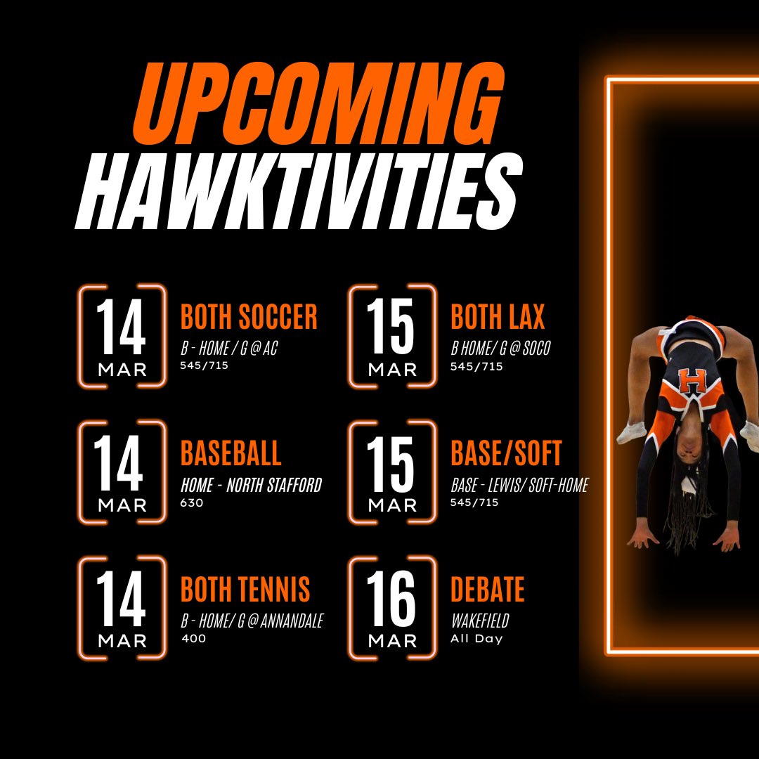 This Week at Hayfield SPRING GAMES!!!! Hawks love the spring!