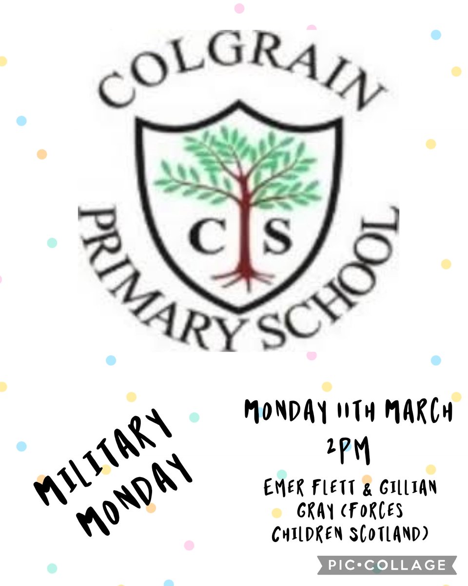 A reminder that Military Monday takes place tomorrow afternoon. We look forward to seeing many of you there! #armedforces #community @ForcesChildScot @AdvisorPupil