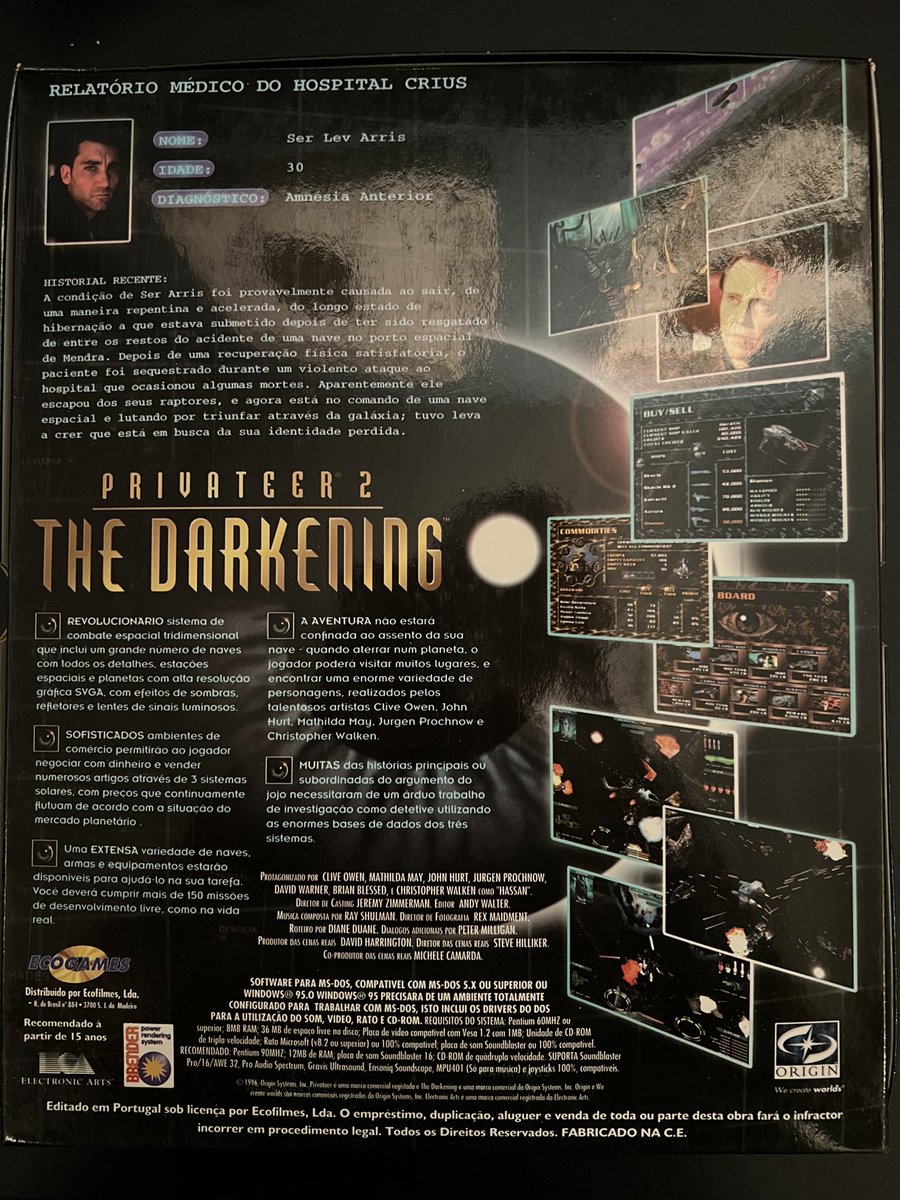 Got some new rarities. Portuguese Wing Commander IV and Privateer 2. unfortunately the seller stored them in a very humid place. Trying to open the IV he destroyed the slide cover 😥 <a href="/banditloaf/">Ben “LOAF” Lesnick (important)</a>