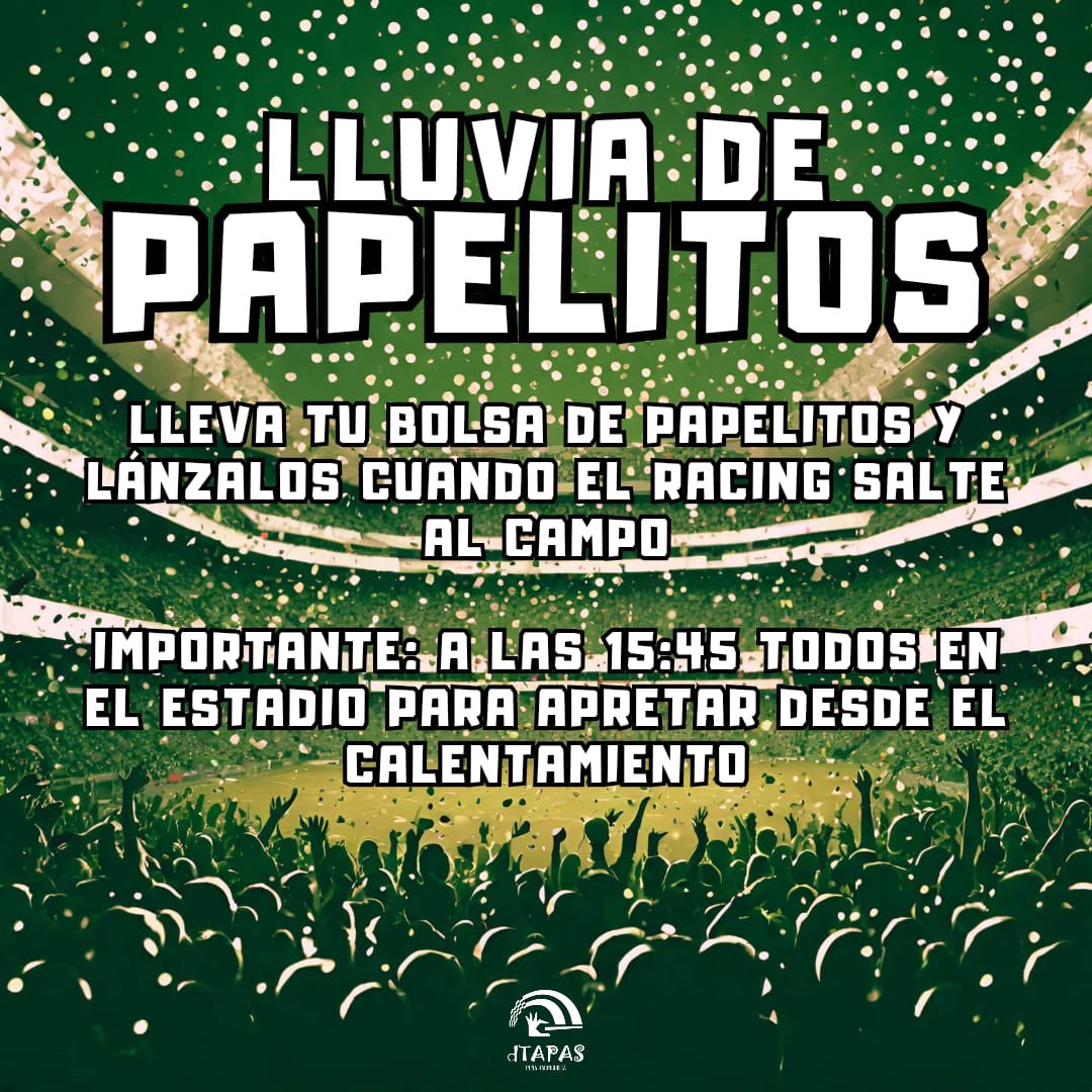 ¡AHORA MÁS QUE NUNCA, YO TE ANIMARÉ! 📣💚 El equipo nos necesita más que nunca, por lo que este domingo A Malata tiene que ser una caldera 🏟️ Llevad vuestra bolsa de papelitos y vamos a apretar desde las 15:45 en el calentamiento. Ferrol, nos toca ser el jugador número 12