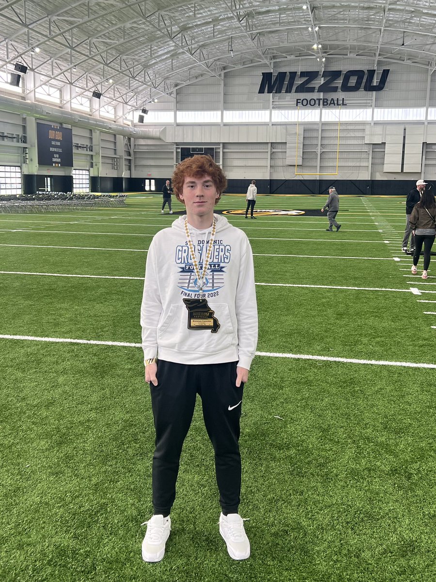 Brennan Czeschin✞ (@brennanczqb) on Twitter photo Had a great Junior Day at Mizzou yesterday. Had a fun time and learned a lot. Can’t wait to be back. <a href="/MizzouFootball/">Mizzou Football</a> <a href="/KirbMoore/">Kirby Moore</a> <a href="/coachalpogue/">Al Pogue</a> <a href="/JaredRussellMIZ/">Jared Russell</a> @Andybelluomini @SWiltfong247 <a href="/adamgorney/">Adam Gorney</a> <a href="/TomLoy247/">Tom Loy</a> <a href="/AllenTrieu/">Allen Trieu</a> Had a great Junior Day at Mizzou yesterday. Had a fun time and learned a lot. Can’t wait to be back. <a href="/MizzouFootball/">Mizzou Football</a> <a href="/KirbMoore/">Kirby Moore</a> <a href="/coachalpogue/">Al Pogue</a> <a href="/JaredRussellMIZ/">Jared Russell</a> @Andybelluomini @SWiltfong247 <a href="/adamgorney/">Adam Gorney</a> <a href="/TomLoy247/">Tom Loy</a> <a href="/AllenTrieu/">Allen Trieu</a>