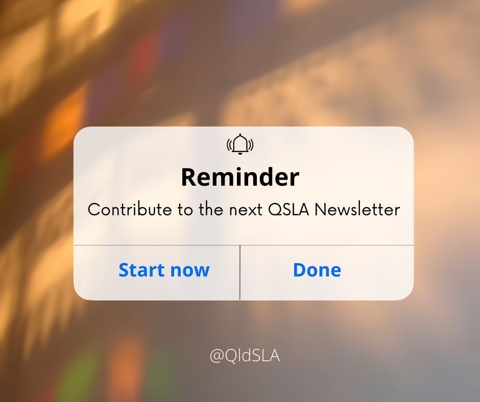 Queensland School Library Association (QSLA) (@qldsla) on Twitter photo Did you know that every contributor to our newsletter goes in the draw to win a $50 book voucher? Short on time? Send in a photo or write 2-3 sentences in response to our LIBChat question. Submissions due Friday 15th March.
Email: newsletter@qsla.org.au
#QSLANewsletter #LIBChat Did you know that every contributor to our newsletter goes in the draw to win a $50 book voucher? Short on time? Send in a photo or write 2-3 sentences in response to our LIBChat question. Submissions due Friday 15th March.
Email: newsletter@qsla.org.au
#QSLANewsletter #LIBChat