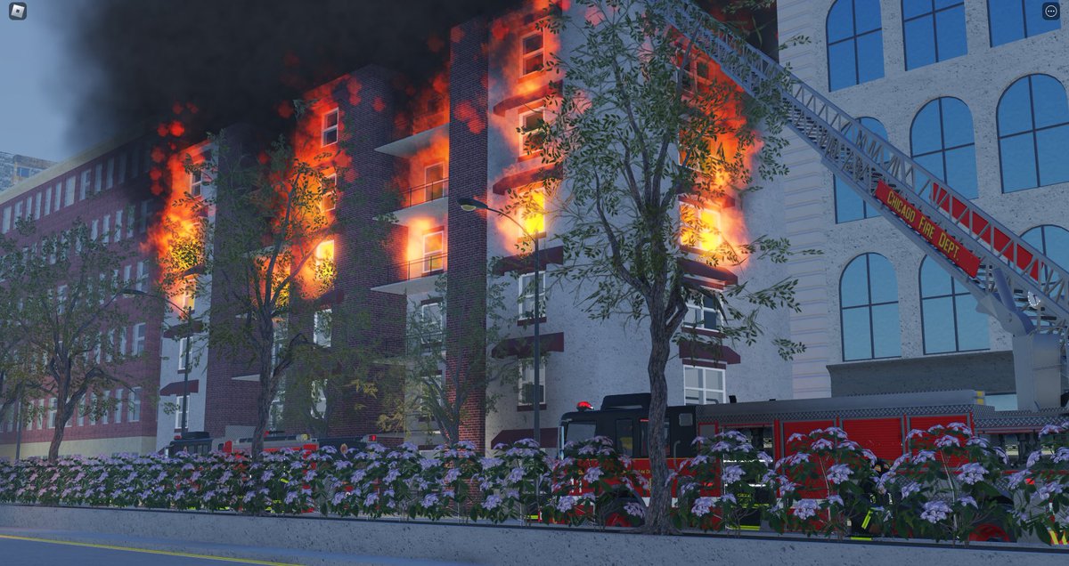 CFD_RBLX's tweet image. Active High Rise fire on S Taylor St, Mayday called currently going defensive. Keep away from this area. #RobloxChicago #Roleplay #Roblox