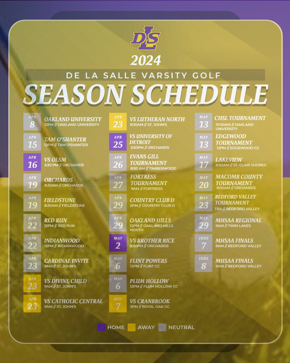 Spring sports officially begin this week! Good luck to DLS Varsity Golf and their busy season beginning with their tournament at Oakland University on April 8! #PilotPride