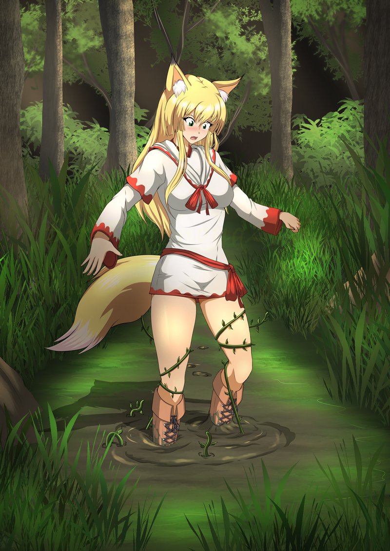 Tangled up Kitsune Check my Da Acc for the story: :) deviantart.com/sir-raymond2k3… #quicksand #bottomlessmud