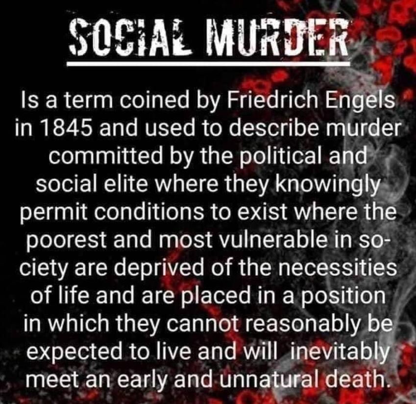 @ICGardner @SylviaJonesMPP @celliottability @OntarioPCParty @fordnation Every single @OntarioPCCaucus guilty of #SocialMurder. 
No conscience. Thousands died, many more to follow. 
Not only from cuts to #Healthcare also from keeping people below poverty. #ODSP #OW The cruelty to #Autistic Kids & seniors, disgusting. #LTCJustice