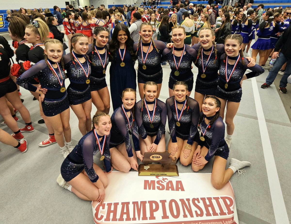 Your 2024 Winter Cheer D3 STATE CHAMPIONS!!!  They will compete next weekend in the New England Championship!!!
