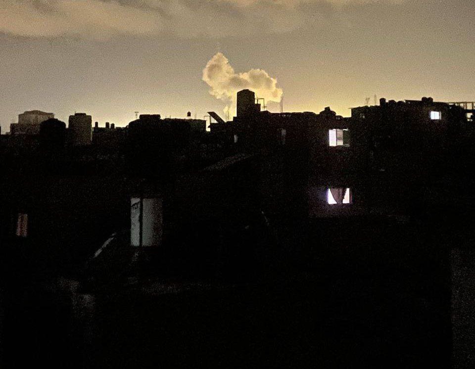 In first #Ramadan night, Heavy Israeli bombardment on Rafah right now.