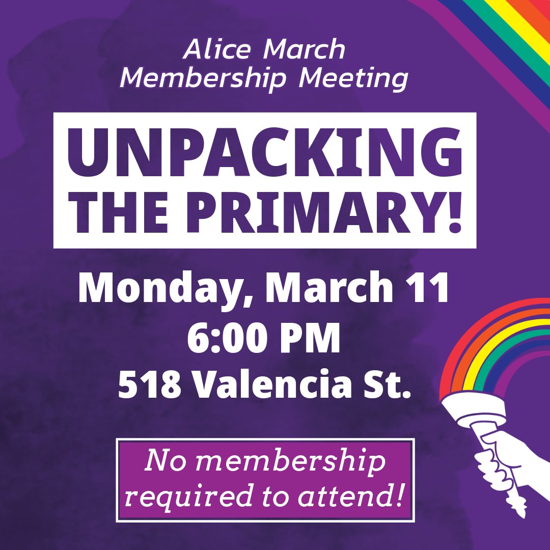 Join Alice B Toklas Democrats for our post-election recap discussion! Data Scientist Byron Philhour will share voting maps and analyze return data with a particular focus on its impact on the Democratic Central Committee (DCCC) election and local propositions!