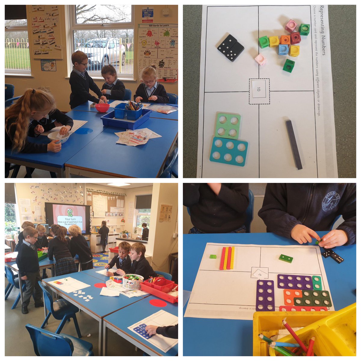 BasildonPrimary's tweet photo. Y1 have been using manipulatives to develop their understanding of numbers to 50. #reasoning #exploringnumber https://t.co/6nbCXlaWio