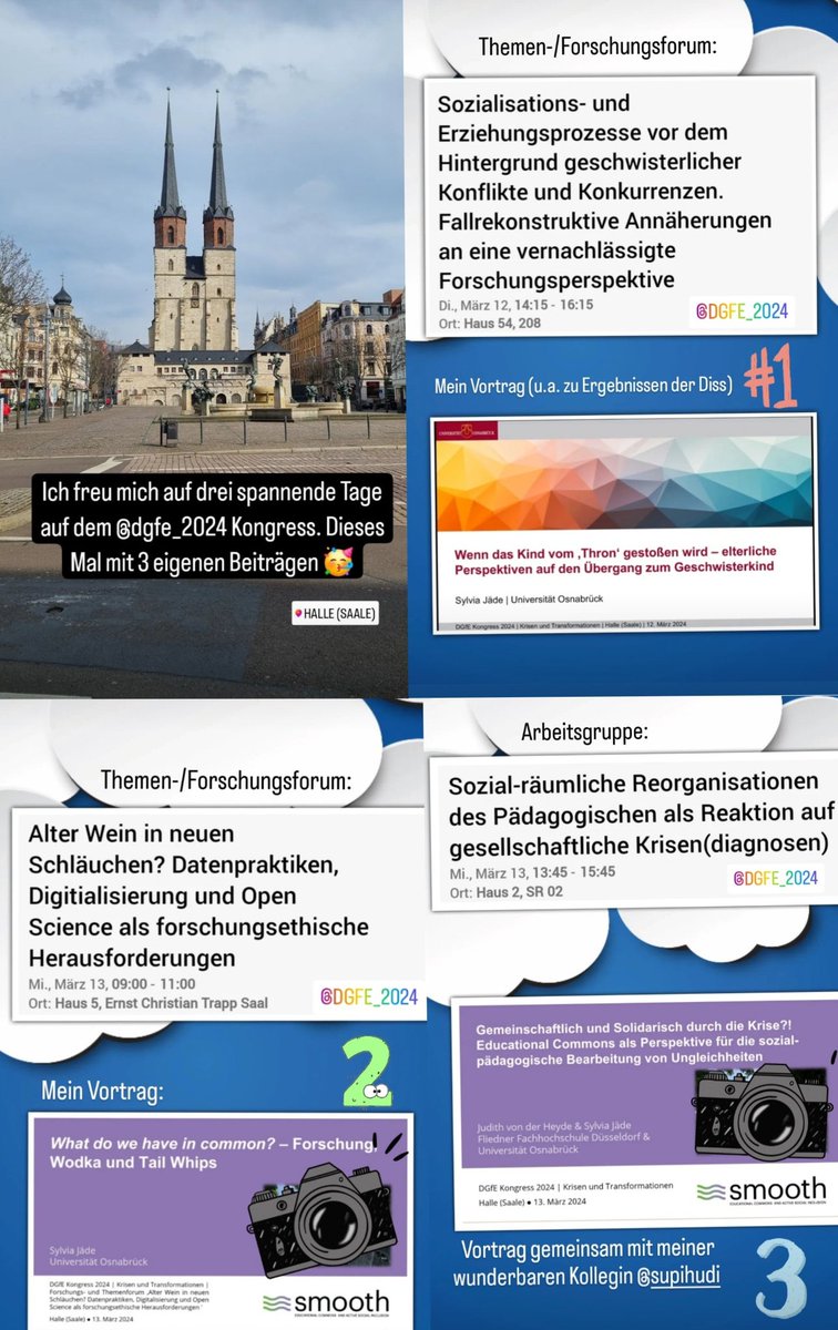 Sylvia Jäde (@sylviajaede.bsky.social) (@sylvia_jaede) on Twitter photo Und hier dann die schamlose Eigenwerbung für den <a href="/dgfe_2024/">DGfE Kongress 2024 in Halle</a> Kongress 😉 schaut vorbei, wenn ihr Lust habt. Den letzten Vortrag machen <a href="/supihudi/">Judith vdHeyde</a> & ich zusammen zu <a href="/smooth_h2020/">SMOOTH Project</a>. Auch im Panel dabei, <a href="/bollig_s/">Sabine Bollig</a> von <a href="/PIONEERED_EU/">PIONEERED-Project</a>, Jan Nicolas, Florian Eßer & Christian Reutlinger. Und hier dann die schamlose Eigenwerbung für den <a href="/dgfe_2024/">DGfE Kongress 2024 in Halle</a> Kongress 😉 schaut vorbei, wenn ihr Lust habt. Den letzten Vortrag machen <a href="/supihudi/">Judith vdHeyde</a> & ich zusammen zu <a href="/smooth_h2020/">SMOOTH Project</a>. Auch im Panel dabei, <a href="/bollig_s/">Sabine Bollig</a> von <a href="/PIONEERED_EU/">PIONEERED-Project</a>, Jan Nicolas, Florian Eßer & Christian Reutlinger.
