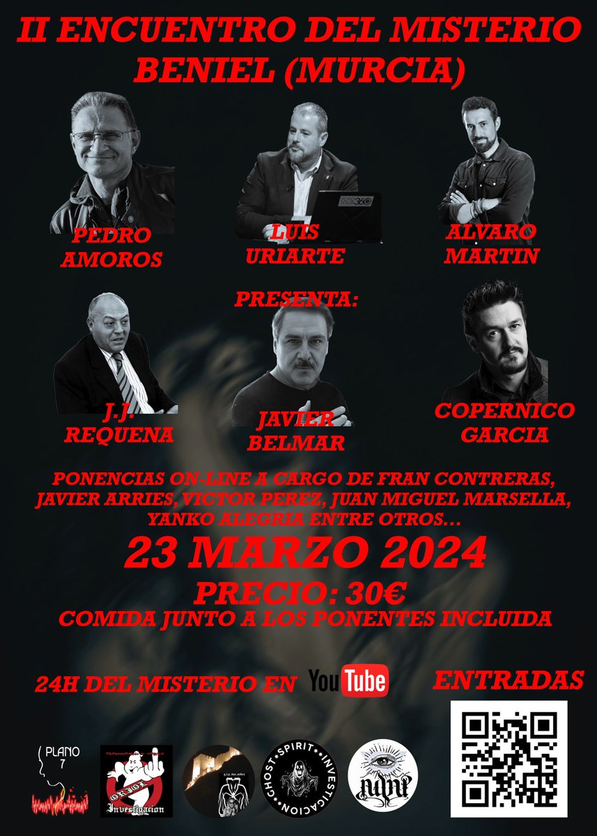 Buenas noches noctámbulos/as. Recordad que el día 23 de marzo tenéis una cita con el misterio en Beniel (Murcia). Si no podéis asistir <a href="/PLANO_7/">PLANO 7</a> lo emitirá en directo para los miembros del canal. 🤗