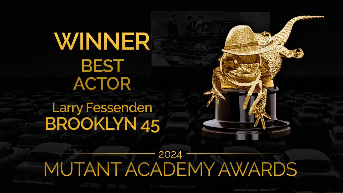 And The Ernie for Best Actor goes to . . .

Larry Fessenden 
for #Brooklyn45 

#MutantAcademyAwards
#TheErnies
#MutantFam 🎥🖤