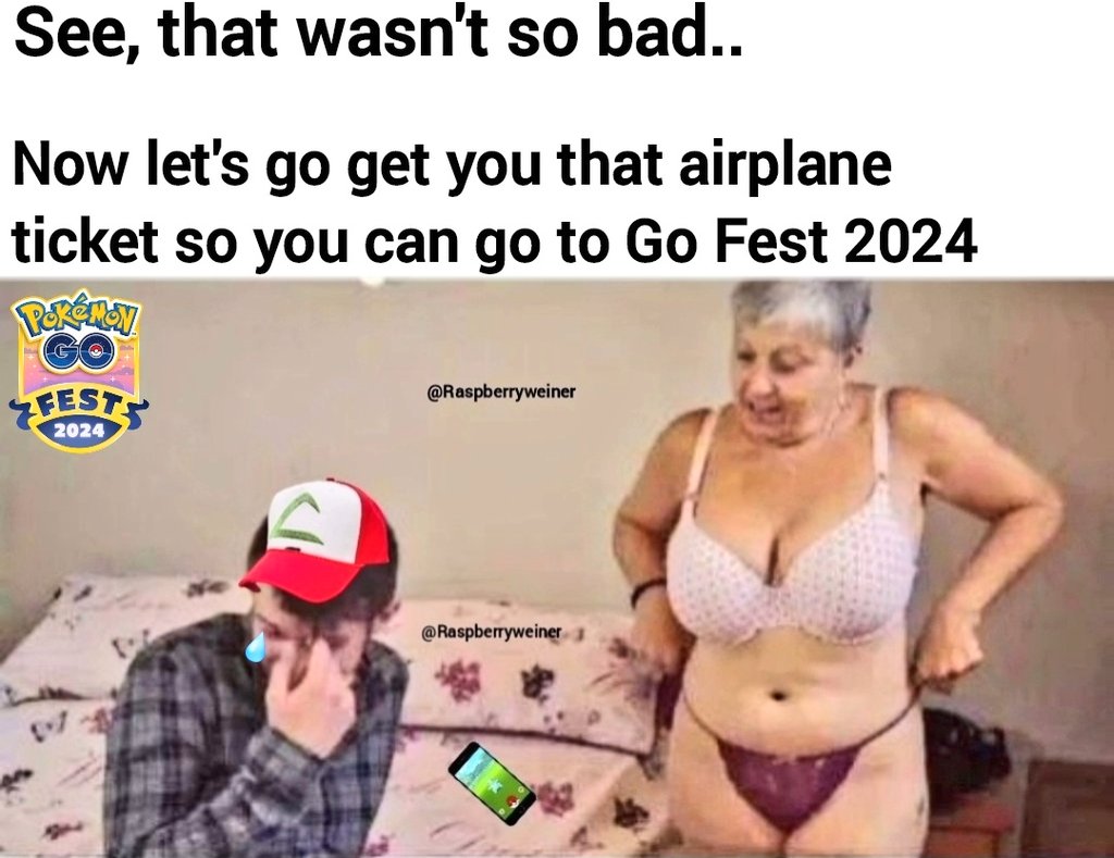 RaspberryWeiner's tweet photo. Don't judge me.. 😭😂 #PokemonGOFest2024 #PokemonGO https://t.co/VlPLojveqm
