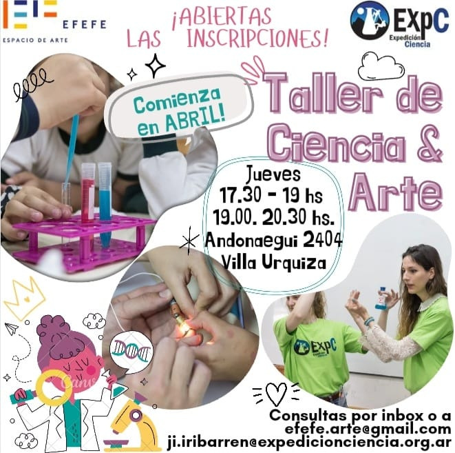 Melina Furman (@melifurman) on Twitter photo Hace años que me preguntan por talleres de ciencias para chicos. Aquí va, con la filosofía de <a href="/Exp_Ciencia/">Expedición Ciencia</a>!
🕑
Jueves de 17:30 hs a 19:00 hs y de 19:00hs a 20:30hs
📍
En EFEFE Espacio de Arte (Andonaegui 2404, Villa Urquiza, CABA)
ℹ️ Más información:
bit.ly/TallerdeCienci… Hace años que me preguntan por talleres de ciencias para chicos. Aquí va, con la filosofía de <a href="/Exp_Ciencia/">Expedición Ciencia</a>!
🕑
Jueves de 17:30 hs a 19:00 hs y de 19:00hs a 20:30hs
📍
En EFEFE Espacio de Arte (Andonaegui 2404, Villa Urquiza, CABA)
ℹ️ Más información:
bit.ly/TallerdeCienci…