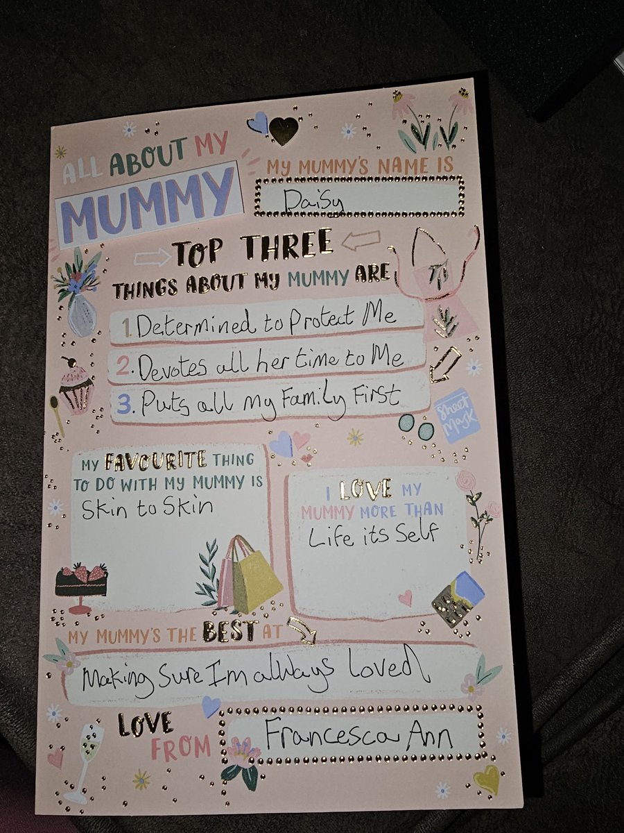 ChloeAnnAhern's tweet photo. My #First #MothersDay and Card off our gorgeous lil girl 🩷. I've been nicknamed Daisy the Cow 😂🐄🔔 and don't I feel like one with this beautiful lil hungry horris 👶🏻🥰. She is worth every bit of worry, stress and pain to know that she is here safe and sound after everything... https://t.co/MoPv6lYpgi