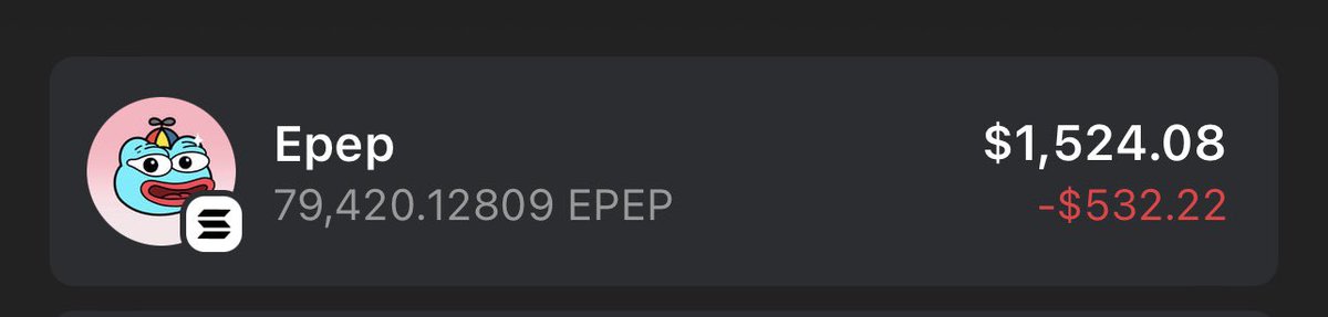 Threw $1500 in $EPEP just now

This dip is a once in a lifetime opportunity

Don’t fade it

Remember, my calls are the ones that’ll make you retire early.