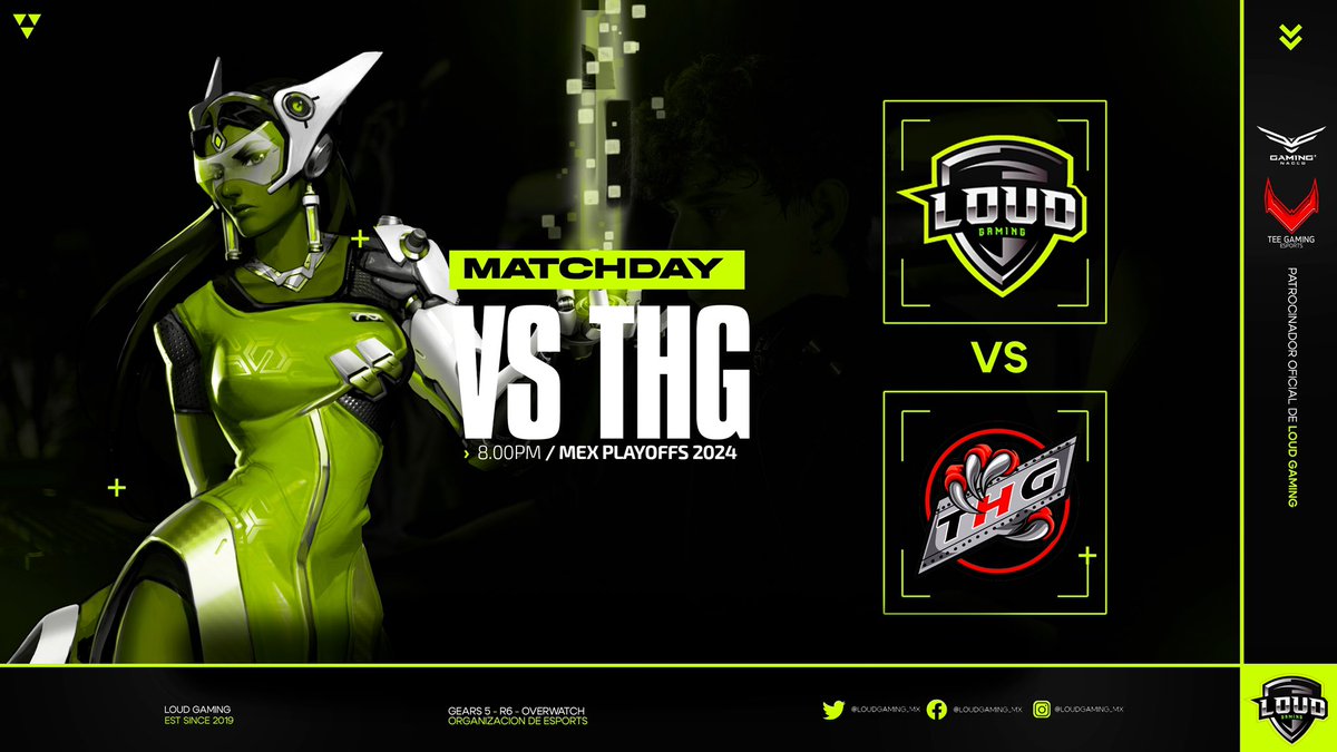 LouDGaming_MX's tweet photo. MATCH DAY | @PlayOverwatch 🔥
Jornada 3 🗓️
⏰: 19:00 HRS
🆚 THG
🏆 @RaijusLeague
ÉXITO RUIDOSOS VAMOS!
Patrocinadores oficiales:
@TeeGamingOrg
@NacebMx
#GoLouD #LouDOnTop #Overwatch #LaPielDeLosCampeones #Matchday #Esports #Torneo #OW2 #NacebNation https://t.co/4MalqGOcmc