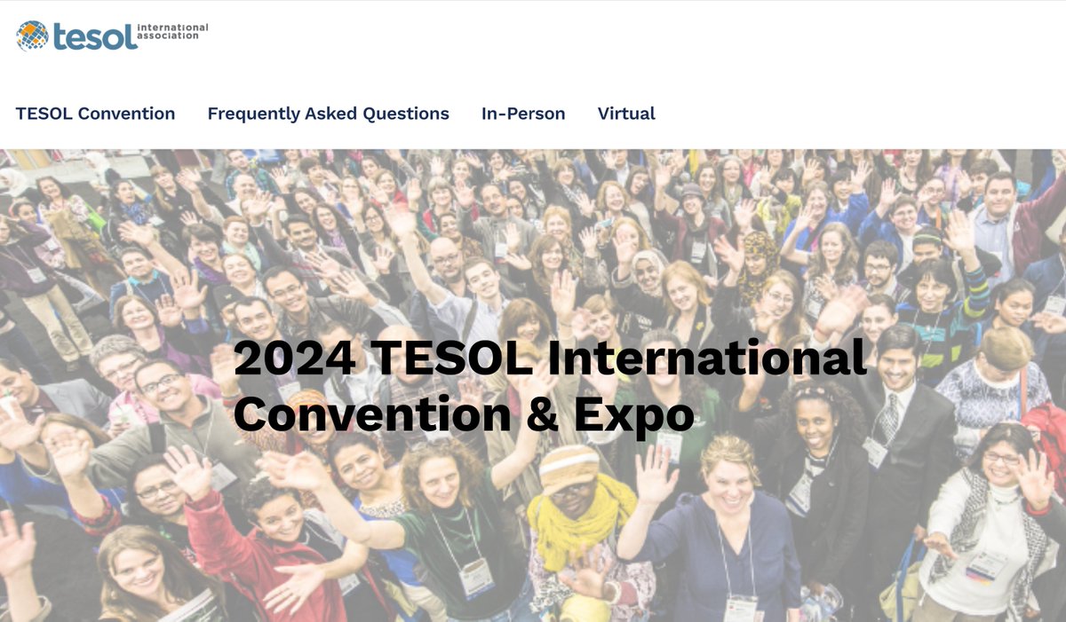 ▶️ #TESOL2024 is one week away ❗️❗️❗️
Whether you are a first-time attendee or a TESOL veteran, check out this overview of this year’s conference events and resources: tesol.org/in-person/sche…
We look forward to seeing you in #Tampa in a few days!  #conference <a href="/andrealypka/">Andrea</a>