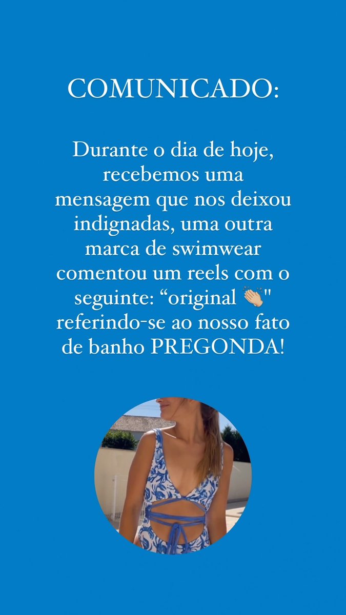Mariana17830652's tweet photo. Isto acabou de acontecer na página da minha marca de biquínis @ marime.handmade 
O sol nasce para todos e pisar alguém para subir na vida é muito feio! Continua nos comentários. https://t.co/gSiHHxWsWl