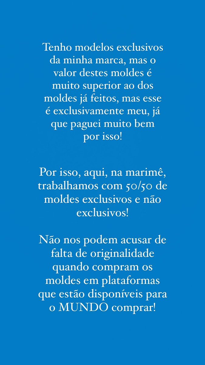 Mariana17830652's tweet photo. Isto acabou de acontecer na página da minha marca de biquínis @ marime.handmade 
O sol nasce para todos e pisar alguém para subir na vida é muito feio! Continua nos comentários. https://t.co/gSiHHxWsWl
