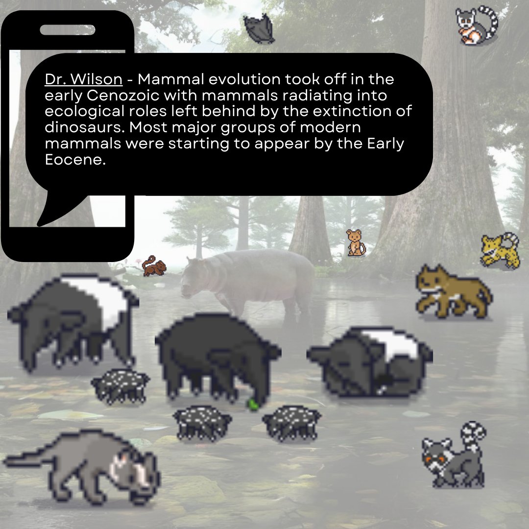 I know 3D is all the rage, but come on. Look at these little Eocene snugglies! (All critters that students can find in the Eocene module of our forthcoming Arctic climate change virtual course.) I maintain my opinion that there's something really endearing about retro pixel art.