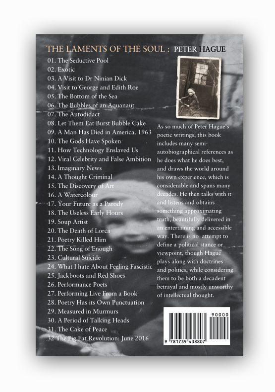 ...'MY BACK PAGES'... Bob Dylan had an album with that title years ago. These are the back covers of my five poetry books with the sixth shown separately... makes a change? Check out my web site for details. #writingcommunity #poetrycommunity peterhague.com