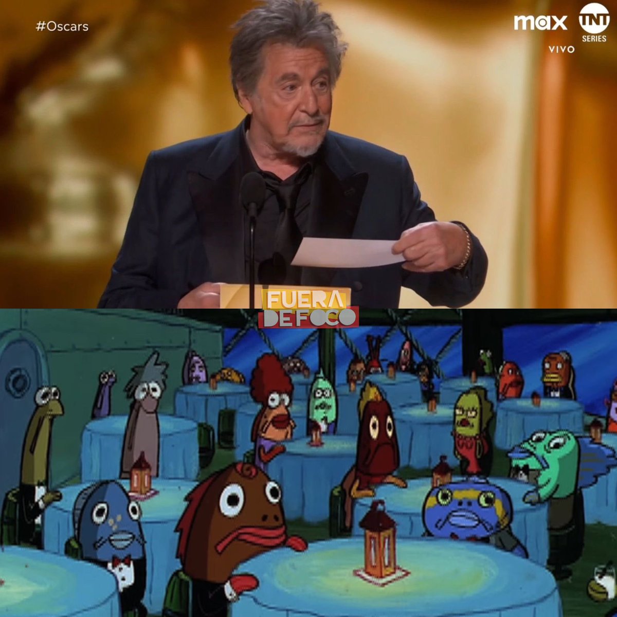 TODOS viendo a #AlPacino revelando a #Oppemheimer como Mejor Película de los #Oscars 😐