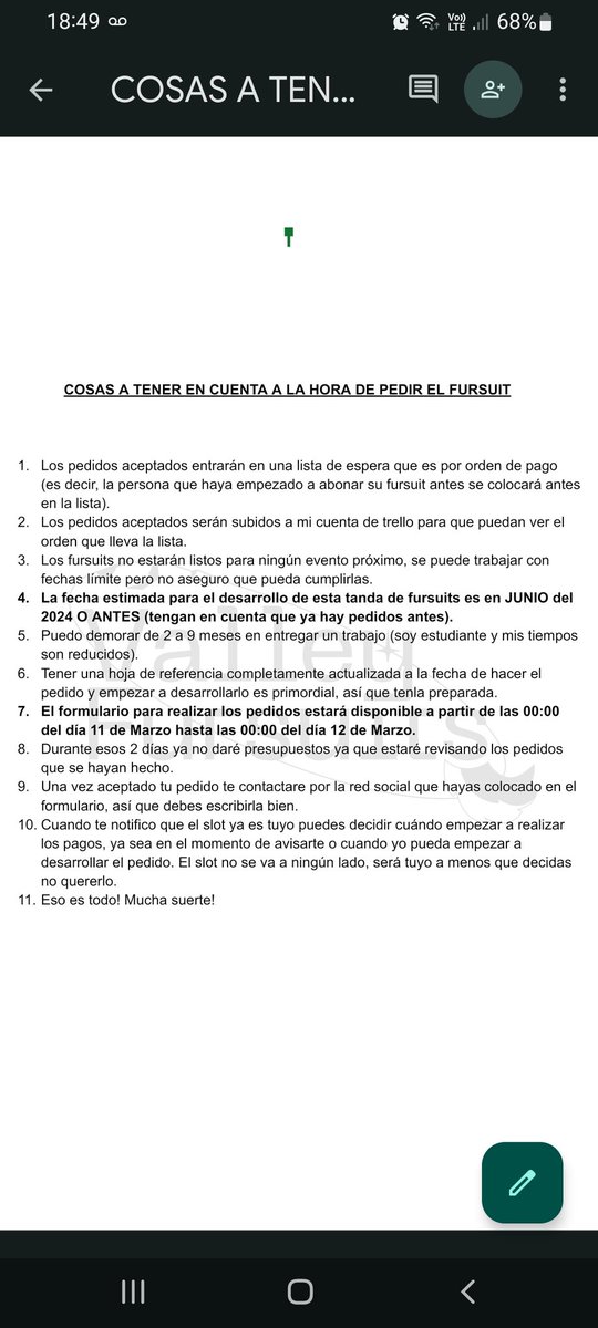 ChainaSilverfox's tweet image. Heeey!! Mis comisiones abren en unos minutos! Publicare un enlace al formulario para tomar los pedidos! 
Antes deben tener en cuenta estas cositas! Suerte! 💜💜