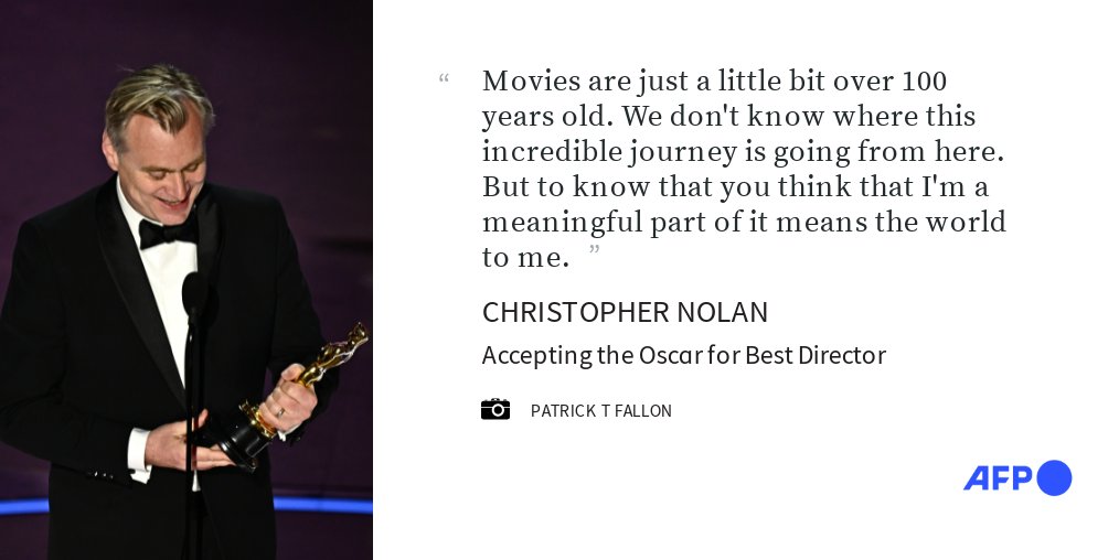 #UPDATE From "Batman" to best director, Nolan stamps unique mark on Hollywood u.afp.com/5f9s by <a href="/andrewmarszal/">Andrew Marszal</a> 
#Oscars