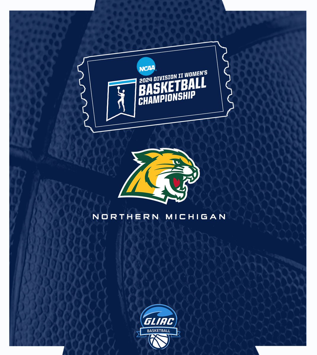 GLIACsports's tweet photo. 𝟮𝟬𝟮𝟰 𝗡𝗖𝗔𝗔 𝗗𝗶𝘃𝗶𝘀𝗶𝗼𝗻 𝗜𝗜 𝗪𝗼𝗺𝗲𝗻'𝘀 𝗕𝗮𝘀𝗸𝗲𝘁𝗯𝗮𝗹𝗹 𝗖𝗵𝗮𝗺𝗽𝗶𝗼𝗻𝘀𝗵𝗶𝗽

Ticket punched! 🎟️

Northern Michigan is the No. 4⃣ seed. The Wildcats will face No. 5 Kentucky Wesleyan in the  first round of regionals.

#WhereChampionsCompete #GLIACWBB🏀 https://t.co/UqvEMQa3dr