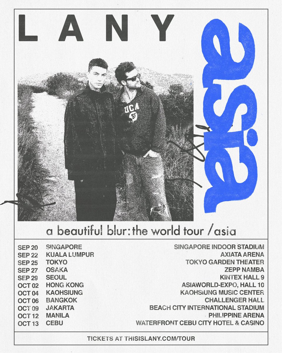 thisisLANY's tweet photo. pre-sale tickets for asia are now live! if you registered for pre-sale access, the code has been sent to your email. go to https://t.co/GDO4IW0w0S to get your tickets 🌹 https://t.co/6KIQIZAgzj