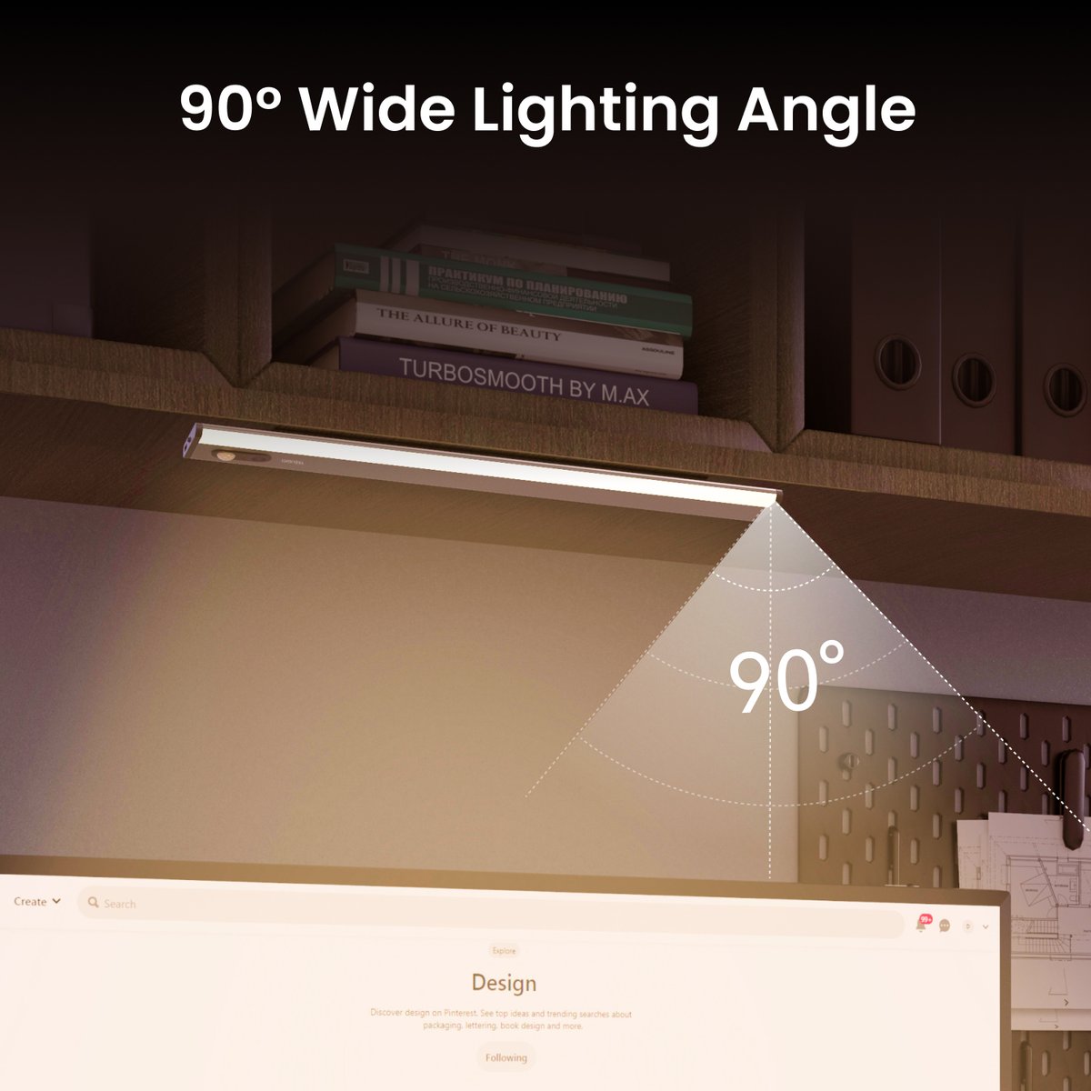 Yeelight's tweet photo. Supporting a lighting angle of up to 90°, #Yeelight Ultra-Thin Cabinet Light brightens your space while its sensors detect movement up to 9.8 feet away. This reduces disturbances and adds convenience to your daily life! #homewares #homeessential https://t.co/oaATMZiY2V