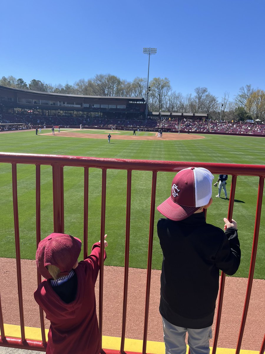 DylanOutlaw10's tweet photo. “That’s not @ethanpetry23”. 2 of your biggest fans there to cheer you on today! What a performance today fellas! @GamecockBasebll #gamecockbaseball https://t.co/3wfIulNC9Y