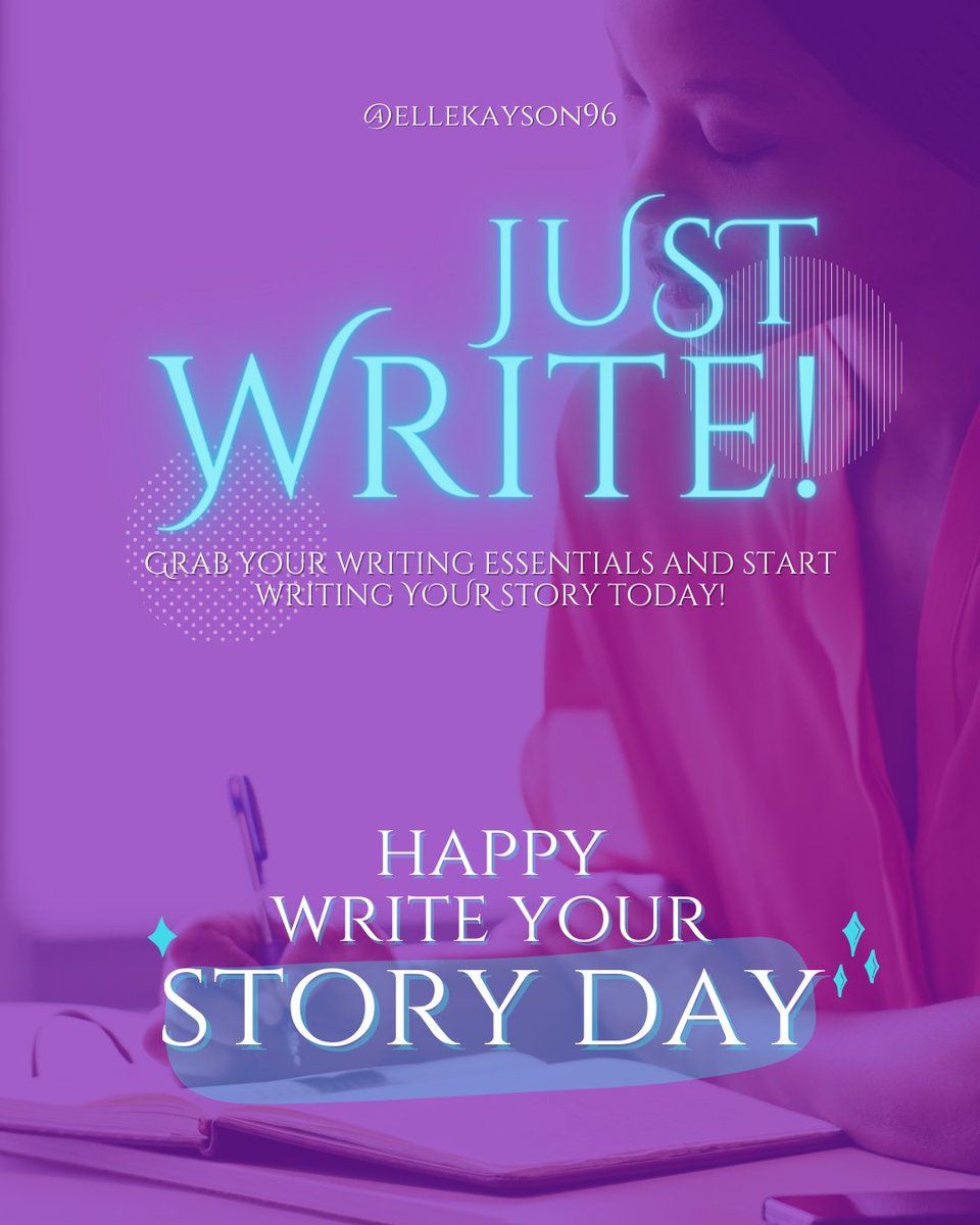 Happy National Write Your Story Day!✍🏾🖋📝

Grab your writing essentials and start writing YOUR story today! JUST WRITE!

#ellekayson #writeyourstoryday #nationalwriteyourstoryday #amwriting #blackauthors #blackwriters #writerslife #justwrite #writeyourstory #aspiringauthors