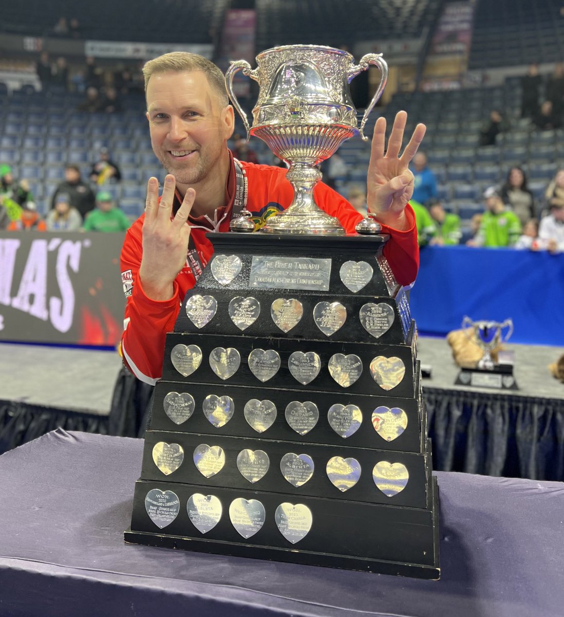 CurlingCanada's tweet photo. Record-tying sixth Brier title! 

🏆🏆🏆🏆🏆🏆

#Brier2024 https://t.co/hyxzgrkvs1