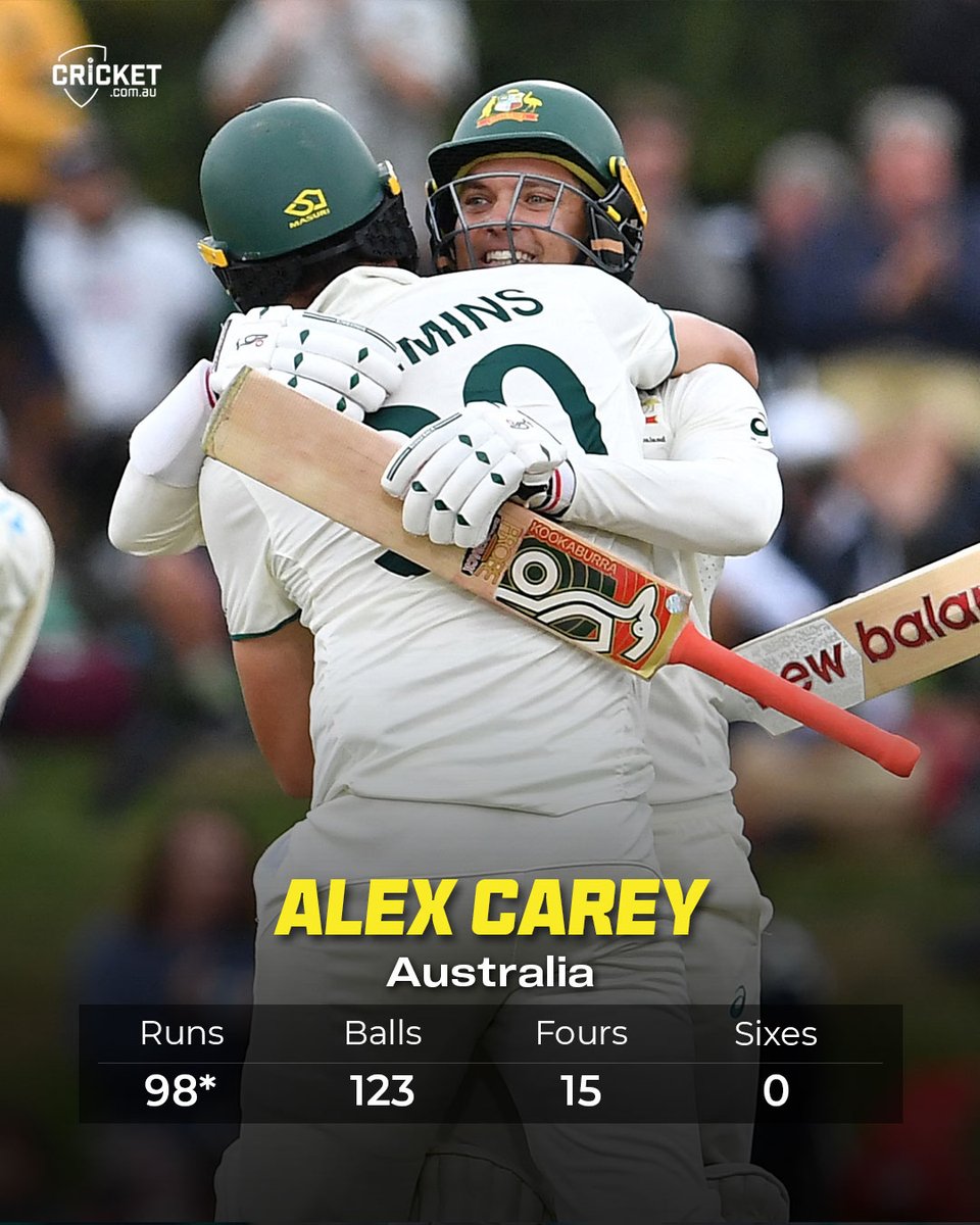 Alex Carey is the player of the match for this unbeaten 98 - the highest score of the match! #NZvAUS