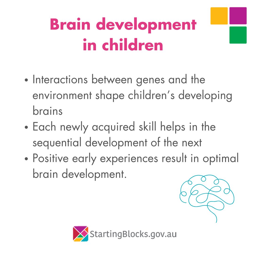 Positive early experiences result in optimal brain development, providing the foundation for the other skills and abilities children need for success at school and for life. Learn more about brain development in children: bit.ly/48WzqOY #childdevelopment